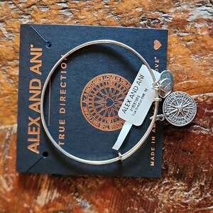 Alex And Ani Bangle True Direction Bracelet Silver